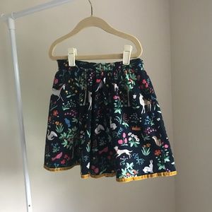 Mini Boden Unicorn Bunny Bird Dog Forest Skirt